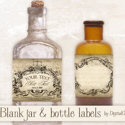 Printable Jar Labels Apothecary Labels for Jars Vintage Labels - Etsy