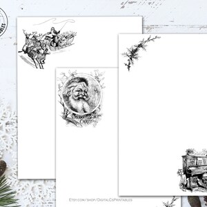 Printable Christmas Stationery Paper Vintage Christmas Writing Paper ...