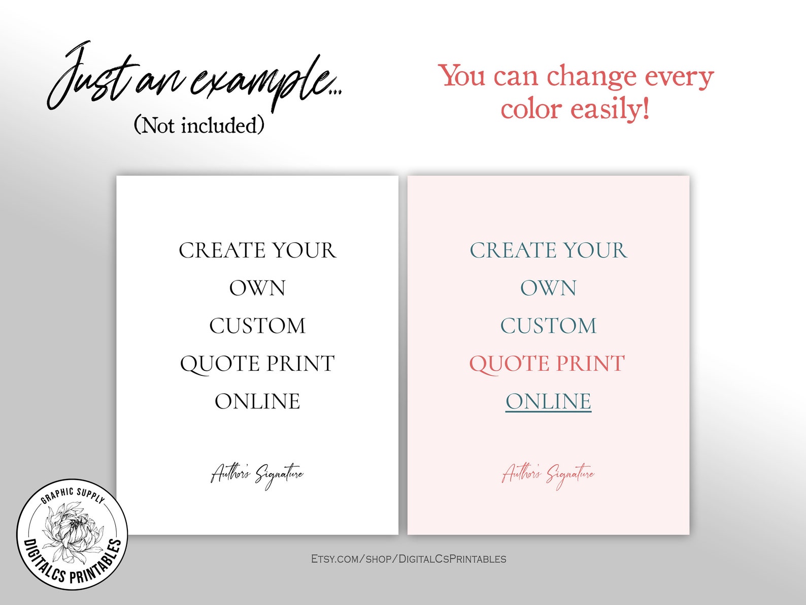 Editable Quote Sign Custom Print Custom Sign Template Print Create Your