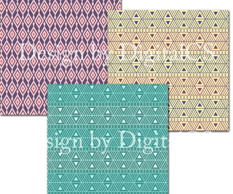 Aztec Digital Paper Aztec Tribal Digital Paper Tribal - Etsy