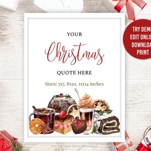 Editable Christmas Decor Personalized Christmas Sign Christmas - Etsy