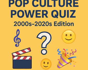 Pop Culture Trivia Quiz (2000s-2020s) | Printable Party Game (Digital Download)
