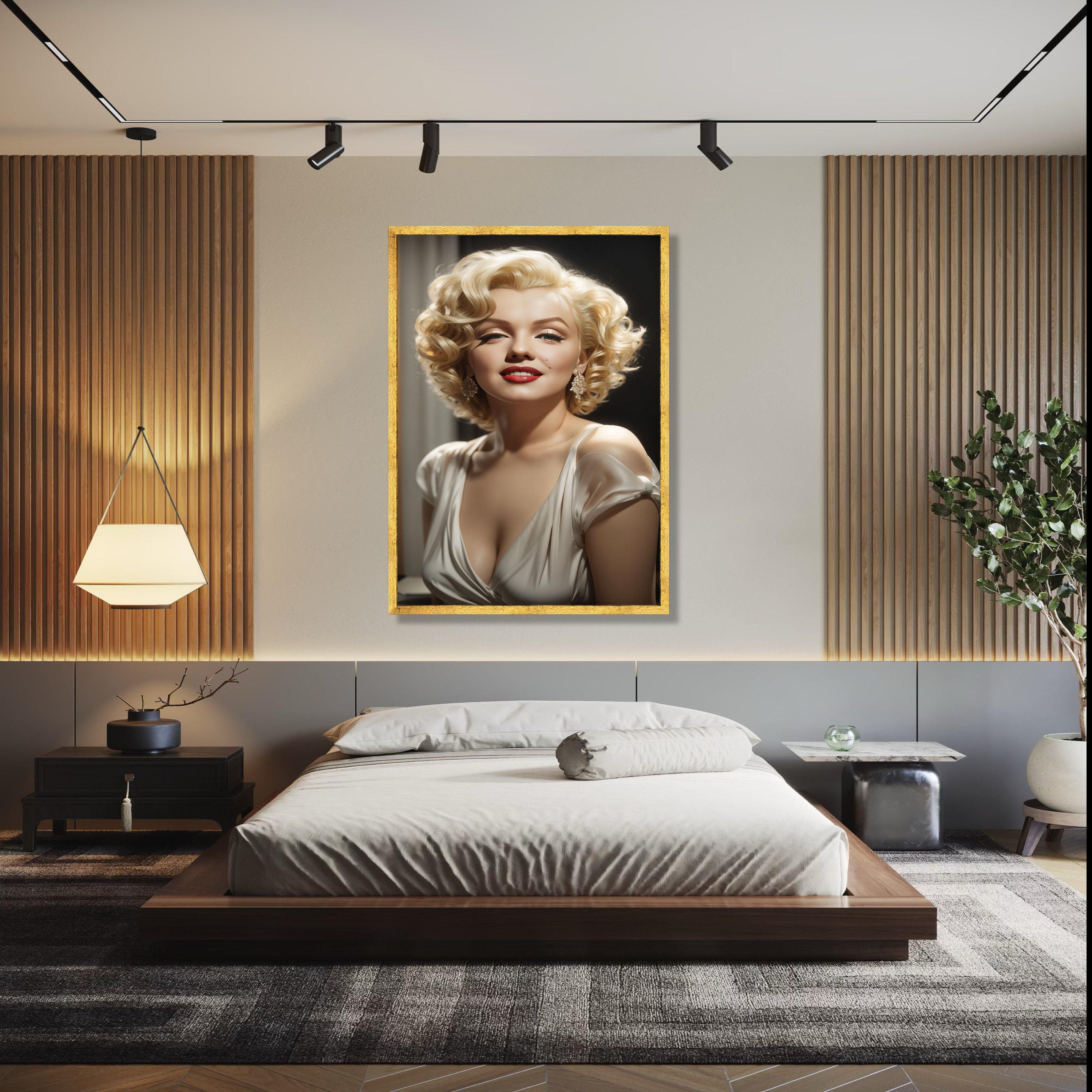 Marilyn Monroe Glamour Portrait Canvas, Vintage Hollywood Icon Wall Art ...