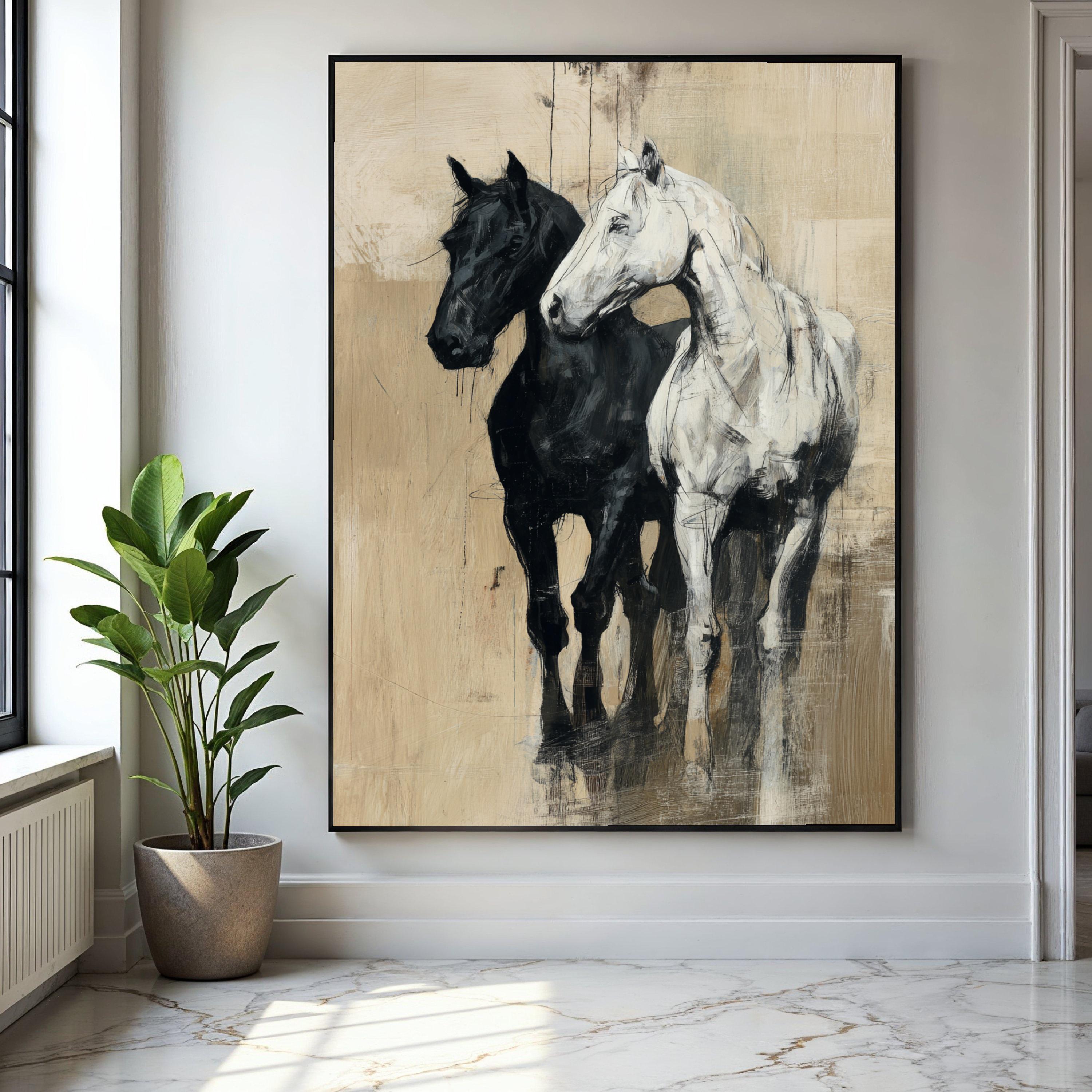 Decorazione Da Parete Rustica Con Cavallo E Citazioni Ispiratrici Incorniciata Decorazione