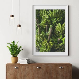 Green Gold – Vintage Film Banana Print | Digital Download Tropical Wall Art