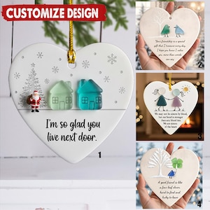 Personalisierte Keramikverzierung mit Seeglaseffekt: Freundschaftsgeschenk, Weihnachtsdekor