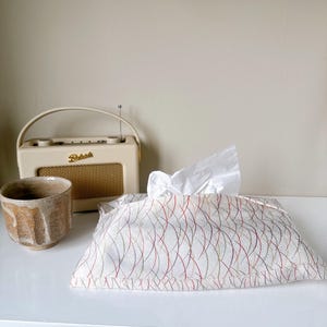 Portarotolo di carta igienica multicolore crema beige chic elegante motivo riciclato kimono giapponese seta - interno fatto a mano in Belgio