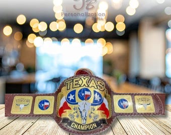 TEXAS Heavyweight Wrestling Champion 2MM / 4MM Replica Title Belt