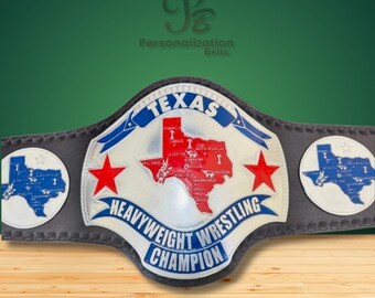 TEXAS Heavyweight Wrestling Champion 2MM / 4MM Replica Title Belt