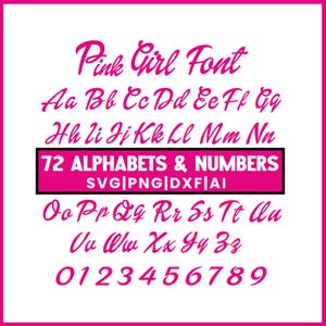 Princess Babe Pink Girl Font, Doll Font SVG, Pink Font, Kids Font, Digital Font Download, Blonde Alphabet, PNG Font, Canva Font, Bartex TTF
