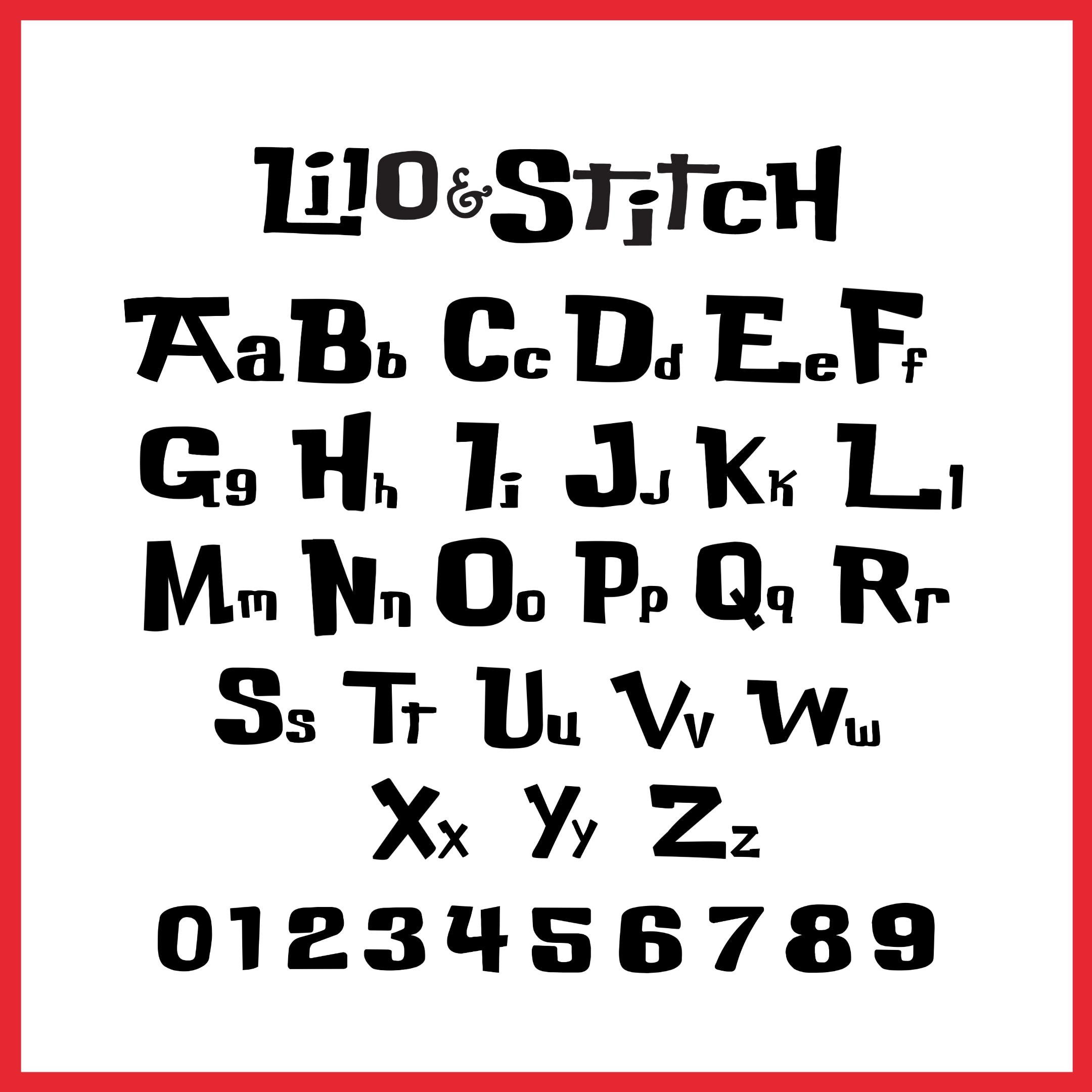 Lilo and stitch font - Etsy 日本