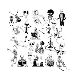 Skeleton SVG, Skeleton Svg Bundle, Skeleton Clipart, Skeleton PNG, Skeleton Cut Files For Cricut, Halloween Svg, Skeleton Shirt, Skeleton