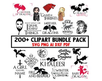 GOT Svg Bundle, House of the Dragons, Mother of Dragons, Thrones Movie Svg, Throne Clipart, Digital Download, GOT Png, Thrones Bundle