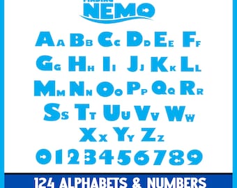 Finden Sie Nemi-Schrift, Clownfisch-Schrift, Kids-Schrift, Findet Nemi-Schrift, Download digitaler Schrift, PNG-Schrift, Canva-Schrift, Canva bearbeitbar, TTF-Schrift