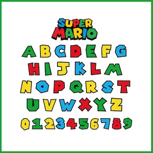 Fonte Super Boy, Fonte Infantil, Download de Fonte Digital, Fonte Mario Svg, Fonte PNG, Fonte Canva, Fonte Comic, Fonte TTF Super Svg, Fonte Mario Cricut