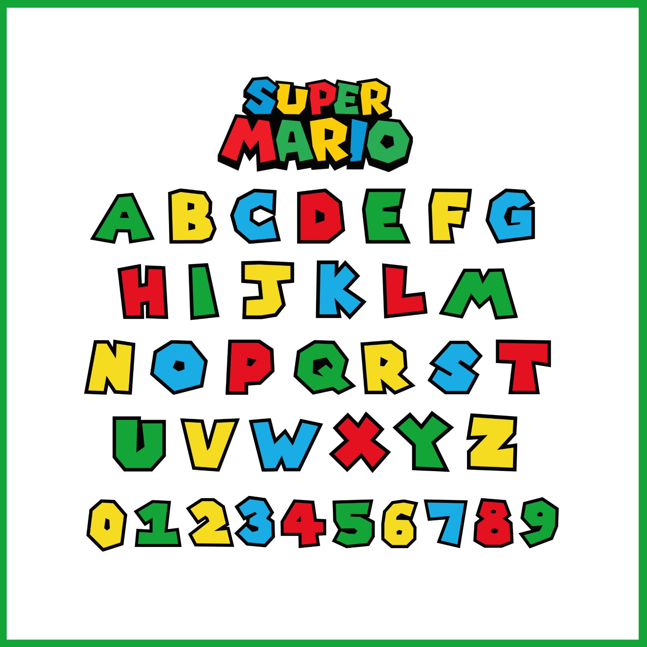 Super Boy-Schrift, Kinderschrift, Download digitaler Schriften, Mario-Schrift, PNG-Schrift, Canva-Schrift, Comic-Schrift, TTF Super Schrift Cricut