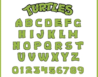 Schildkröten Schriftart SVG, Schildkröten Alphabet SVG, Sofortiger Download, Schildkröten SVG, Schildkröten ClipArt, Sofortiger Download, Schildkröten Cricut Schriftart, Schildkröten Png