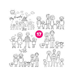 Stick Figure SVG Bundle, Stick Family Svg, Stick Family clipart, Stick Figure SVG, Stick Family Png, Stick Family cut file, Stick People SVG