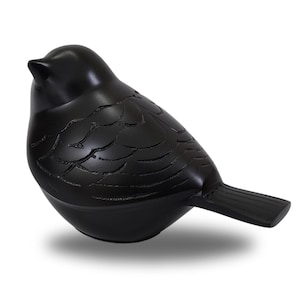 Small Keepsake Urn for Ashes – Grays Comet Black Bird Cremation Urn – Memorial Urn for Human or Pet – Durable Mini Urn for Women, Loved Ones
