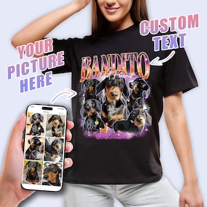 Custom Dog Bootleg Shirt, Custom Dog Shirt, Personalized Dog Bootleg Shirt, Vintage Graphic 90s Tshirt, Custom Your Photo,Insert Your Design