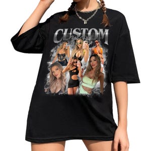 Custom Bootleg Rap Tee, Custom T-Shirts with Picture, Retro Custom Bootleg, Valentine&#39;s Gifts for Him Her