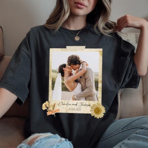 Custom Bootleg Rap Tee, Girlfriend Vintage Graphic T-Shirt, Personalized Photo Shirt,Valentine Birthday Gifts,Anniversary shirt,Couple Shirt