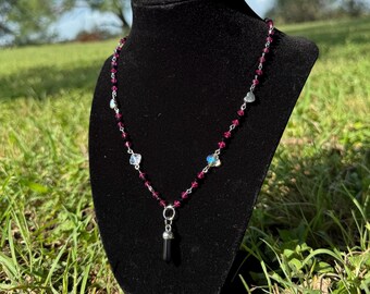 The Sera // Pink & Black Precosia Glass beads