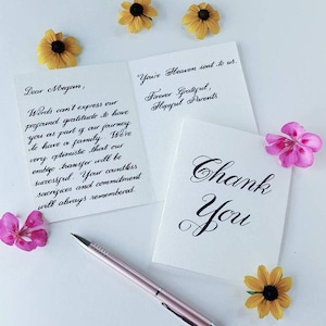Tarjetas de agradecimiento personalizadas