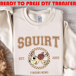Transfert Dtf Le Monde de Nemo Disney, Nemo et ses amis prêts à imprimer, T-shirt Dtf Finding Squirt Dtf, Crush and Squirt Dtf, Pixar Nemo Matching Dtf