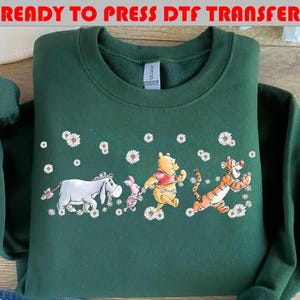 Winnie The Pooh And Friends Dtf Transfer, Disney Pooh Shirt, Disneyland Shirt, Pooh Bear Ready to Press, Disney Shirt, Disney Trip Dtf shirt