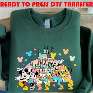 Disneyland DTF Transfer, Mickey And Friends DTF, Disney Mickey & Friends Ready to Press, Disney Trip Dtf Shirt, Disney Castle Balloons Dtf