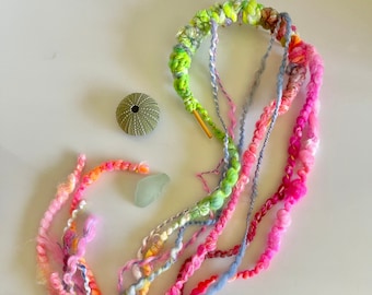 Neon Jellyfish Crown- Mermaid Hair - Art Yarn Headband - Festival Hair - Festival Crown- Kids Dress Up