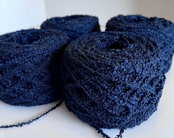 Boucle Yarn, Weaving Yarn, Acrylic Novelty Yarn, Textured Yarn, Detash Craft Supplies, "Midnight"