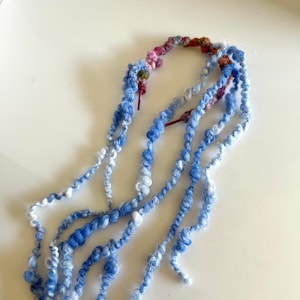 Art Yarn Headband - Yarn Headdress - Yarn Wrapped Headband - Yarn Dreadlocks -  "Rainbow Sky"