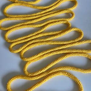 Yellow I Cord, 5 Yards, Braid Cord, Acrylic Knit Cord, I Cord For Wire Projects, Tricotin I Cord, Detash Craft Supplies, &quot;Buttercup&quot;