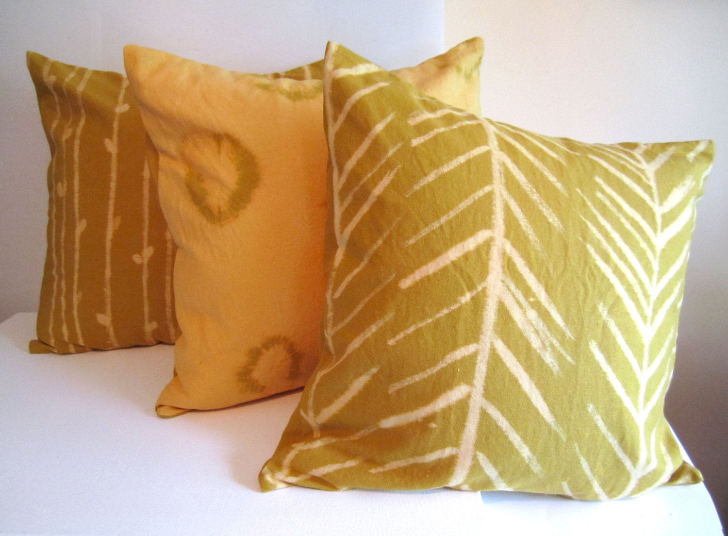 Tribal Arrow Yellow Pillow Painted Pillow Cover 16x16 Etsy