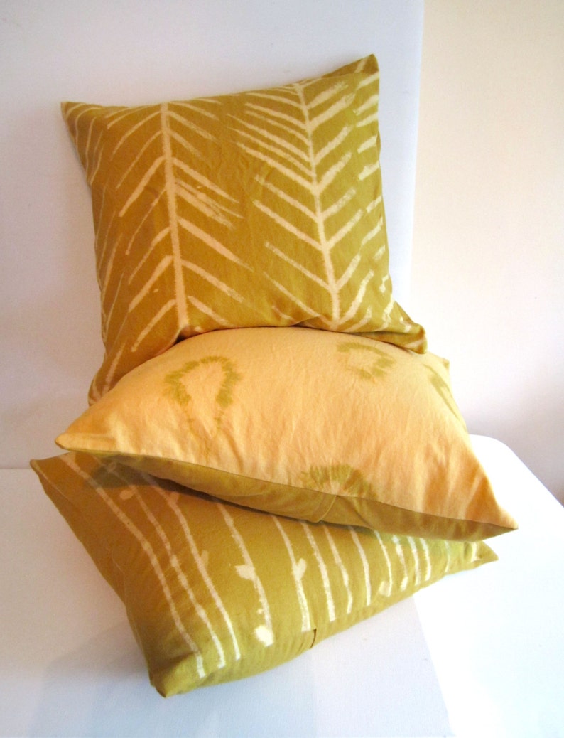 Tribal Arrow Yellow Pillow Painted Pillow Cover 16x16 Etsy