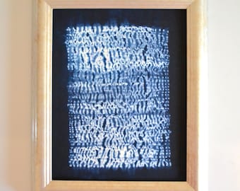 Shibori Art / Textile Wall Art / Giclee Print / Traditional Japanese Tie Dye / Textile Print / Indigo Blue