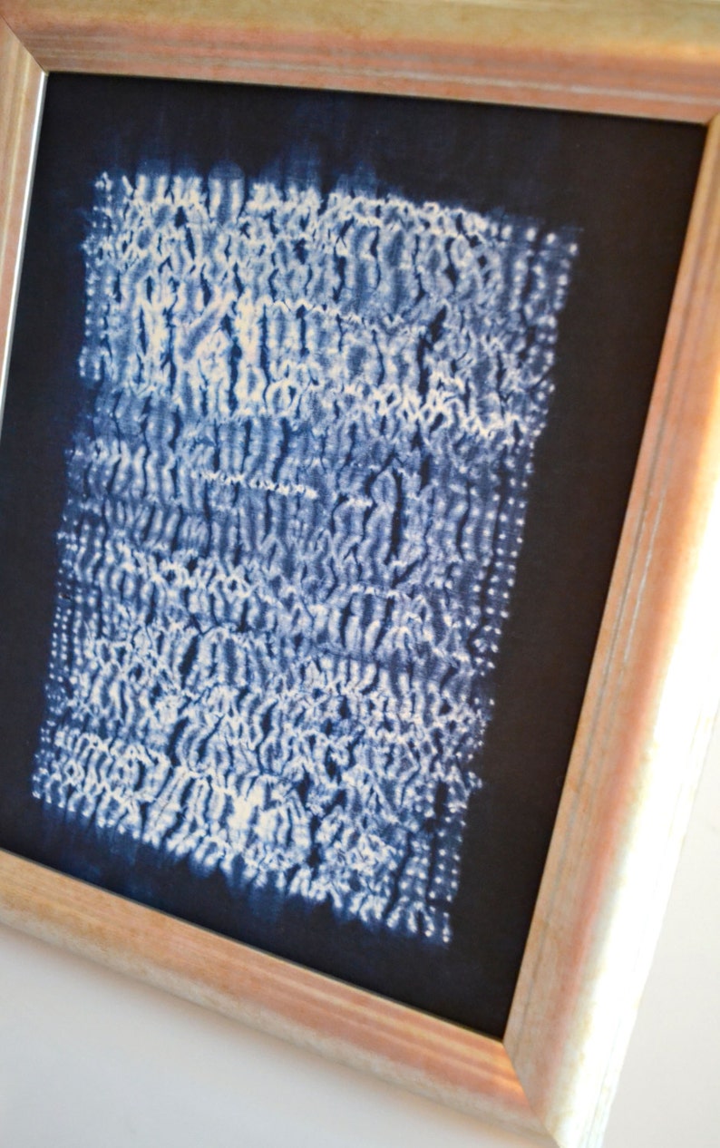 Shibori Art / Textile Wall Art / Giclee Print / Traditional Etsy