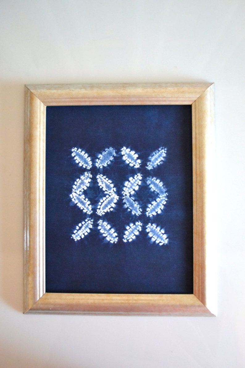 Shibori Giclee Print / Textile Art / Indigo Blue Decor / Etsy