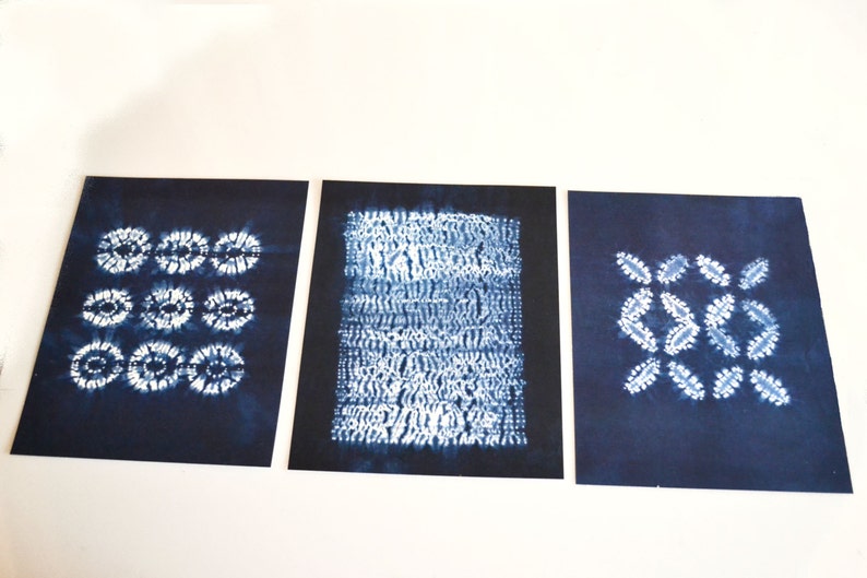 Shibori Art / Textile Wall Art / Giclee Print / Traditional Etsy