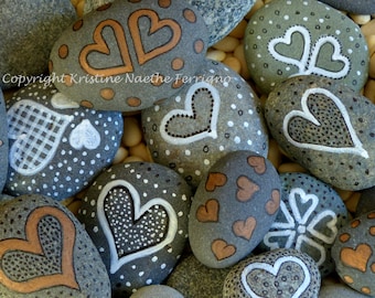 Painted Hearts Rocks # 2 Photo Card