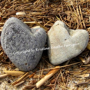 Heart Rocks Hampton Beach, NH Photo Card image 1