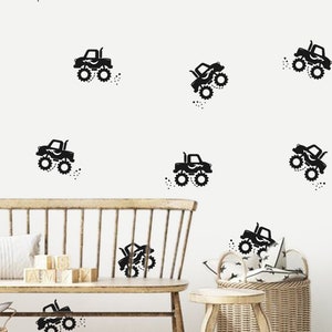 Monster Trucks Wall Decals, Trucks wall decals, Vinyl Wall Decals, trucks stickers, Boys Wall Stickers,Nursery Decor, Trucks decals