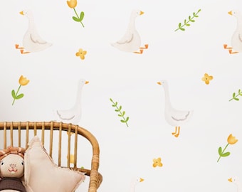 Goose Nursery Wall Decals, Kids Room Decor, Peel and Stick
