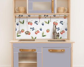 IKEA Duktig Kitchen Stickers, Colorful Play Kitchen Makeover Kit