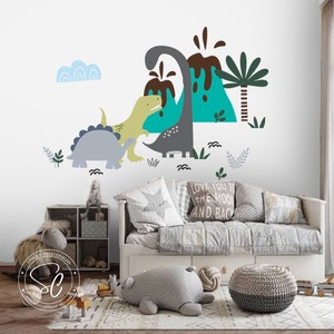 Nursery Wall Decal - Wall Decal Nurseryl - Dinosaurs world decal - custom name - Dinosaurs decal - Wall Decal - Dino decals - Nursery Decor