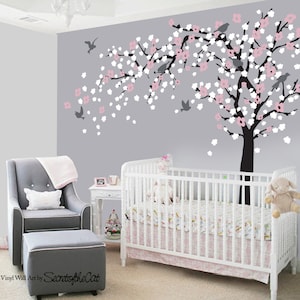 Nursery Wall Decal-Wall Decal Nursery-Blossom Tree Decal -Tree Wall Decals -Wall Decals Nursery-Cherry Blossom Tree Decal-Wall decal tree