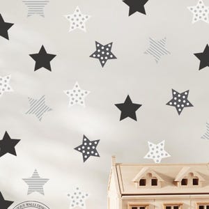 Star wall decals - Star Wall Stickers- Confetti Wall Decals - Set of 8 Big Stars- Nursery decor - Stars set decal - wall decal confetti-star