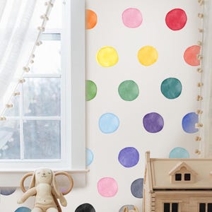 Watercolor Dots wall stickers, Polka Dot Stickers, Nursery Wall Decor, Dots Set Decals, Dots Decals, Baby Wall Decal, Wall Decal Nursery